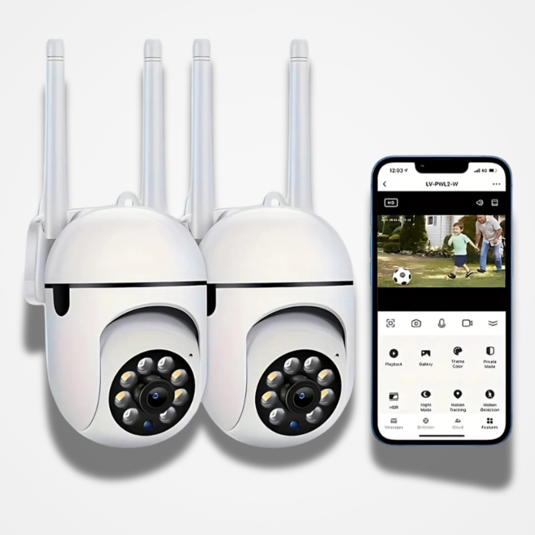 Camera de Monitoramento Wi-Fi 1080p - Com Intercom, Visao Noturna e Alarme - Seguranca para Casa