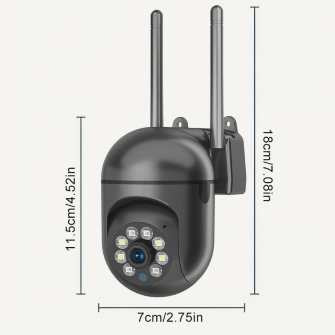 Camera de Monitoramento Wi-Fi 1080p - Com Intercom, Visao Noturna e Alarme - Seguranca para Casa