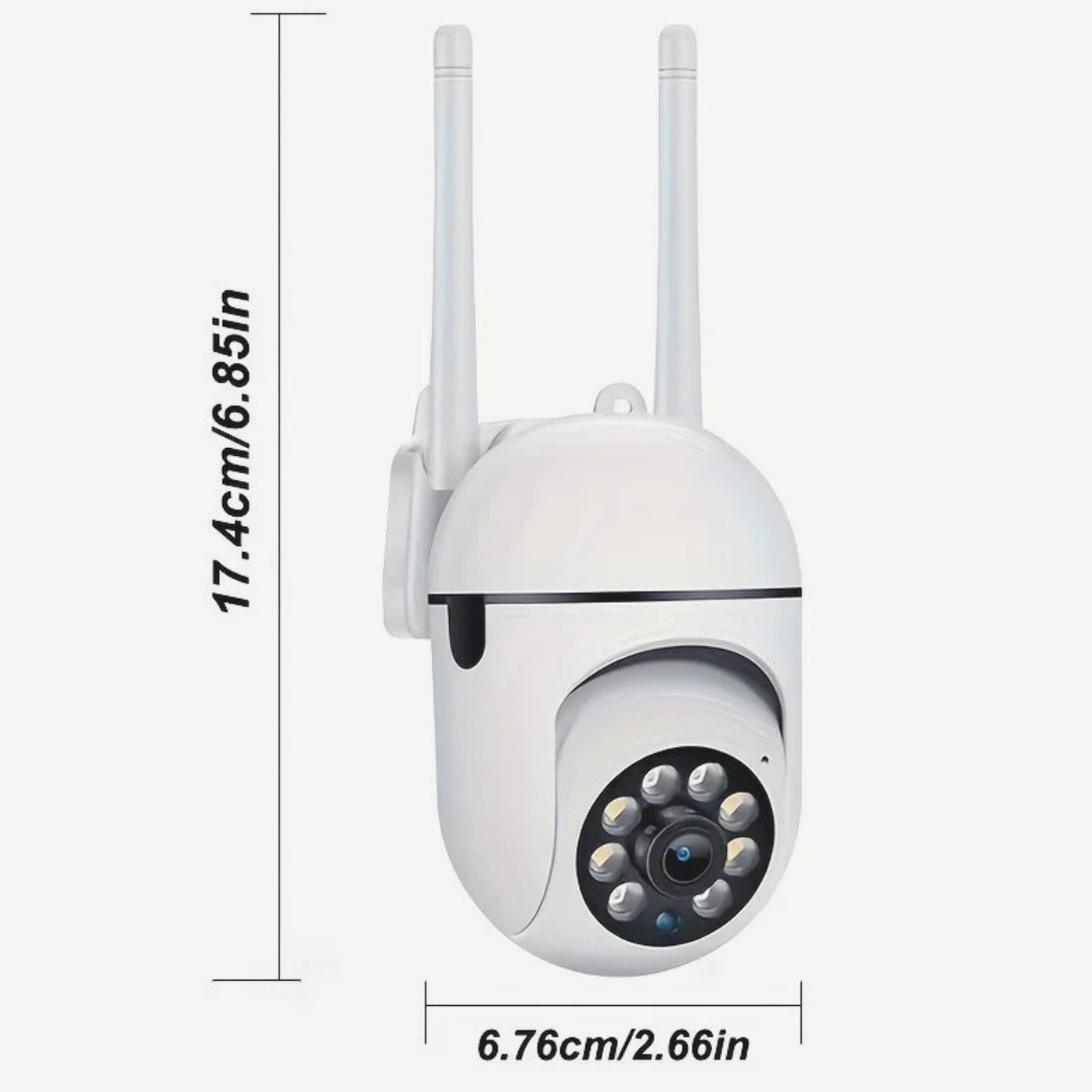 Camera de Monitoramento Wi-Fi 1080p - Com Intercom, Visao Noturna e Alarme - Seguranca para Casa