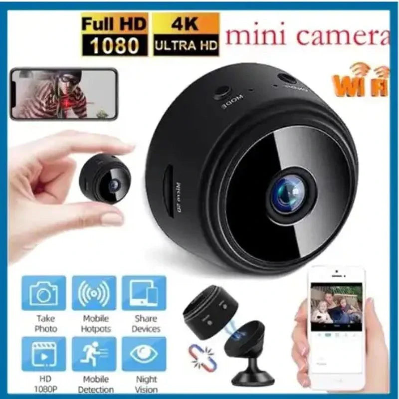 Kit de 3 Mini Câmeras WiFi, com Gravador De Vídeo 1080P.