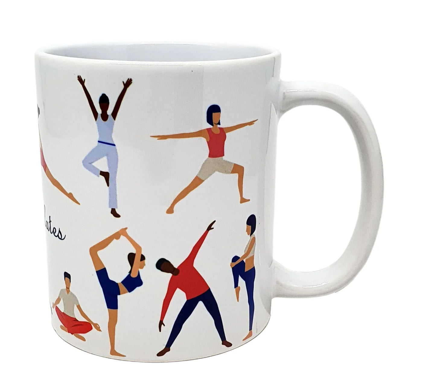 Caneca Branca-Exercícios: EU AMO PILATES