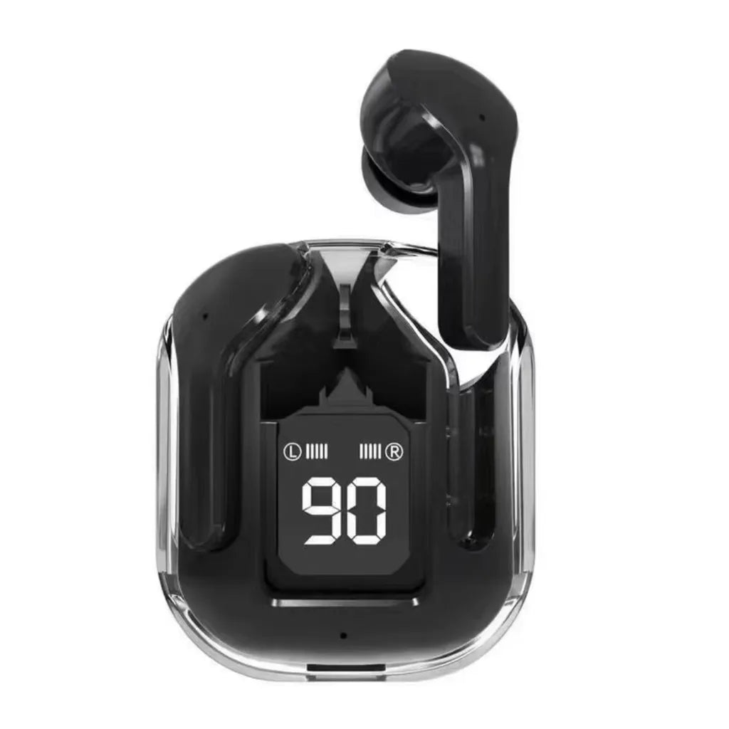 Fone de Ouvido, Hi Fi, Bluetooth, Transparente, TWS-V5