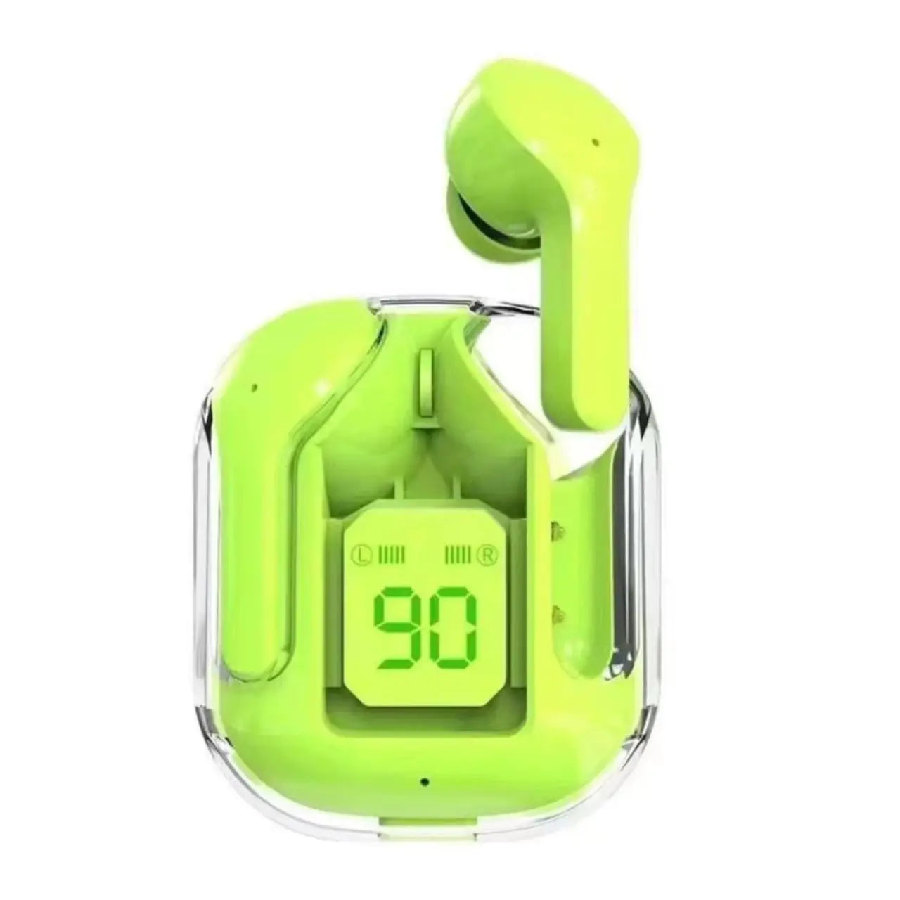 Fone de Ouvido, Hi Fi, Bluetooth, Transparente, TWS-V5