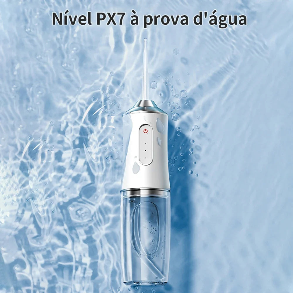 Irrigador Bucal Eletrico, Portatil, Recarregavel para Limpeza Profunda