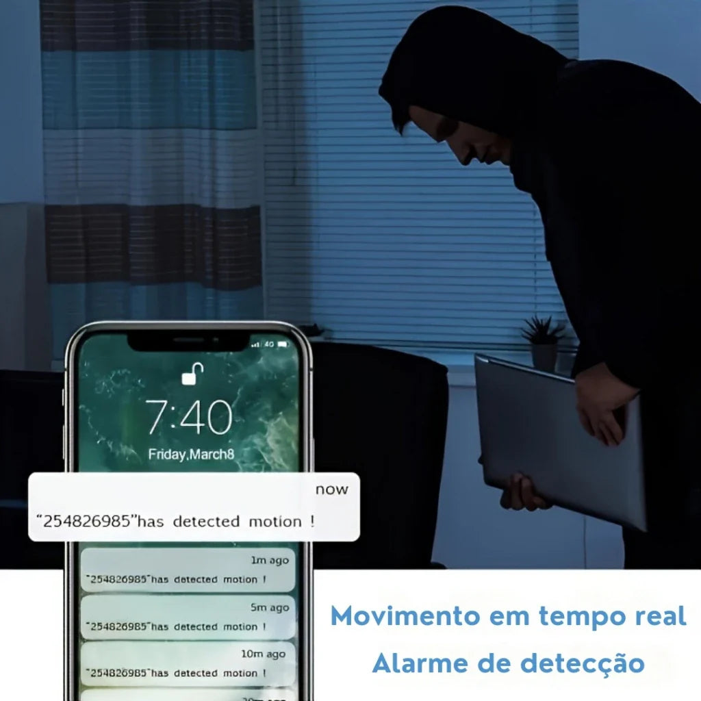Camera de Monitoramento Wi-Fi 1080p - Com Intercom, Visao Noturna e Alarme - Seguranca para Casa