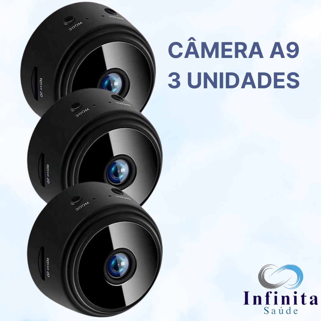 Kit de 3 Mini Câmeras WiFi, com Gravador De Vídeo 1080P.