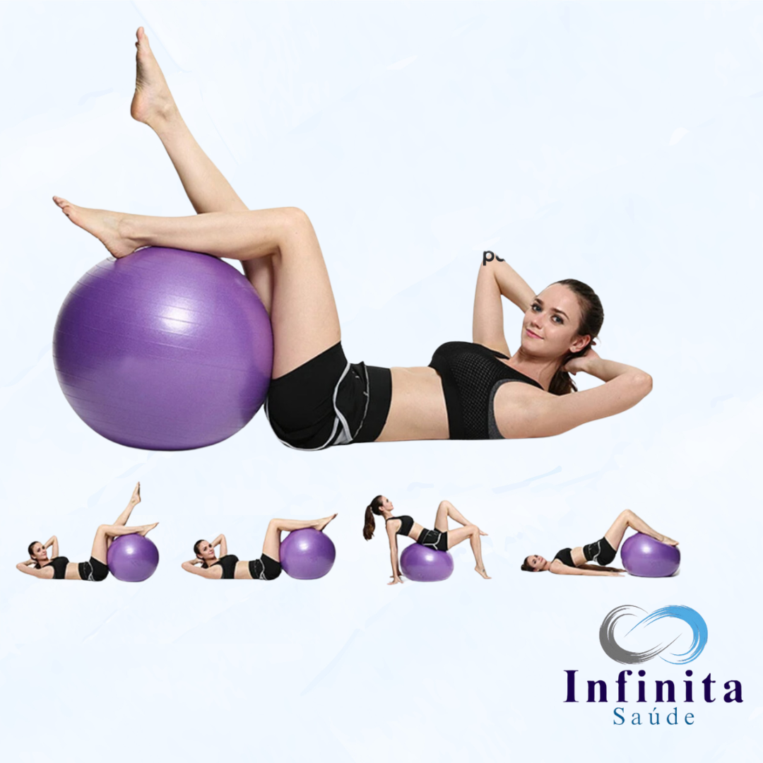 Bola de Pilates 45 cm Yoga Abdominal - Infinita Saúde