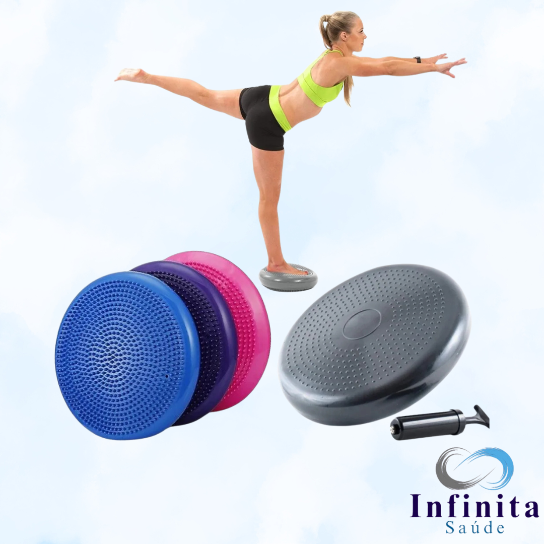 Disco Pilates Equilíbrio Inflável Balance + Bomba Gratis