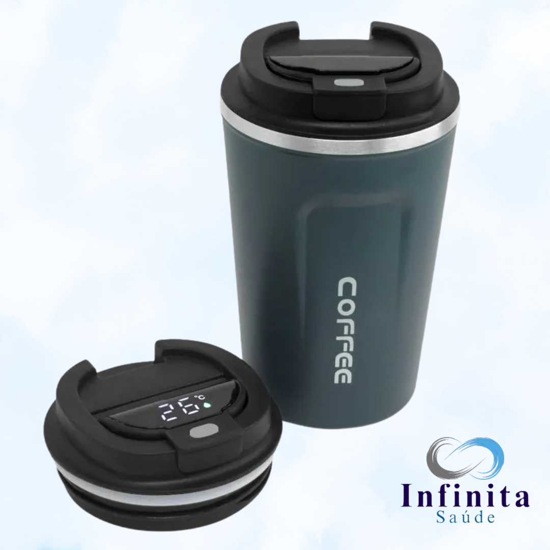 Copo Café Térmico - 500ml - Cor: Azul