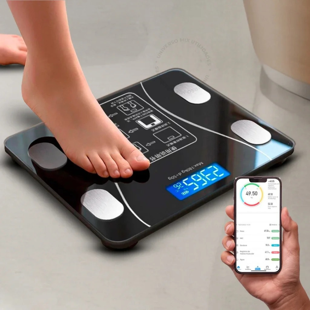 Balança Bioimpedancia, Digital com Bluetooth - Resultado Pelo Celular