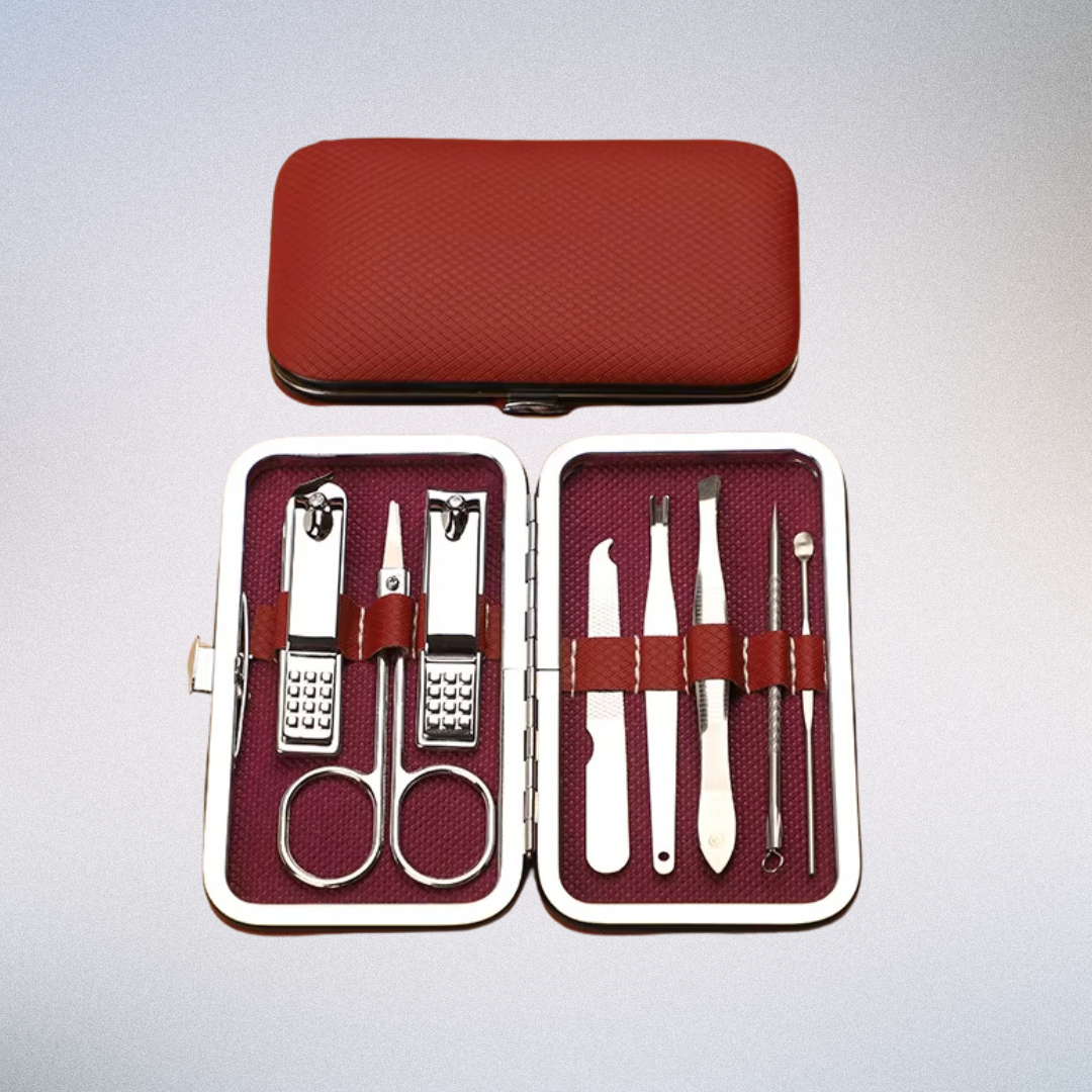 Kit de 8 Peças para Unhas em Aço Inoxidável - Ideal para Viagem
