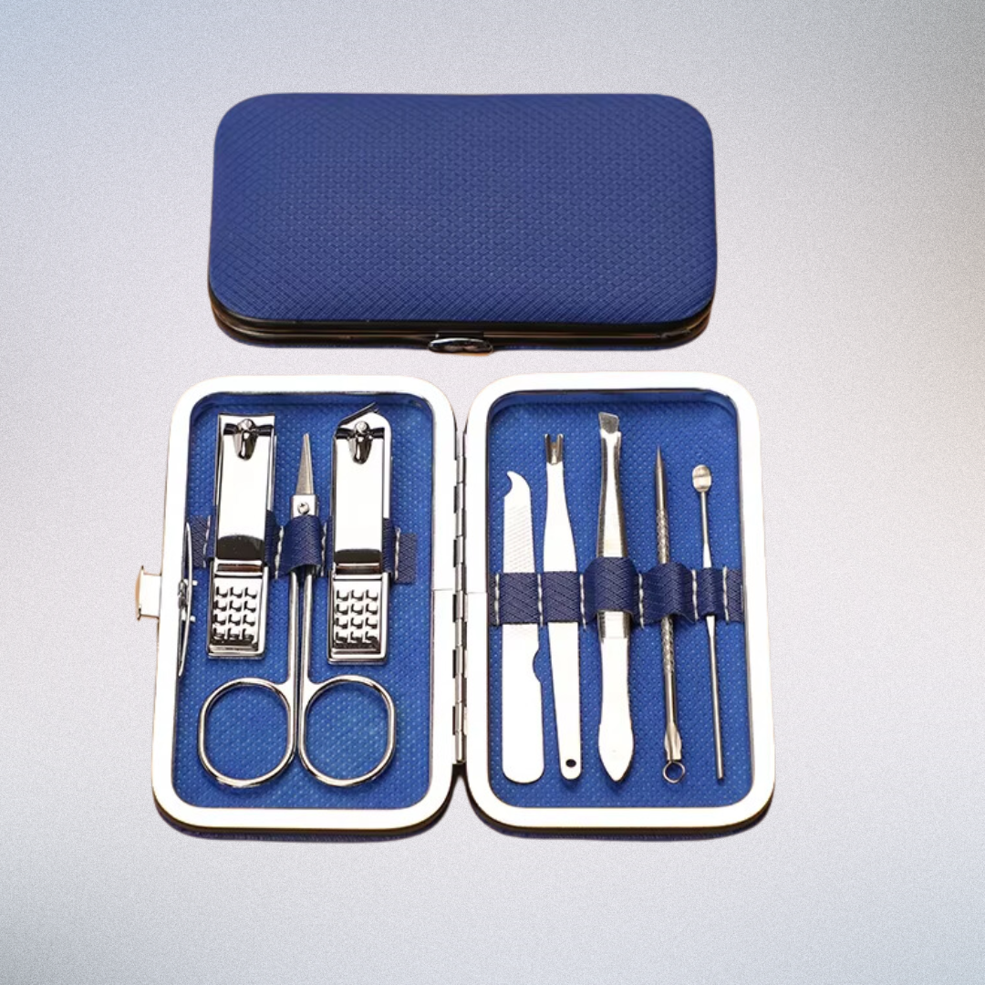 Kit de 8 Peças para Unhas em Aço Inoxidável - Ideal para Viagem