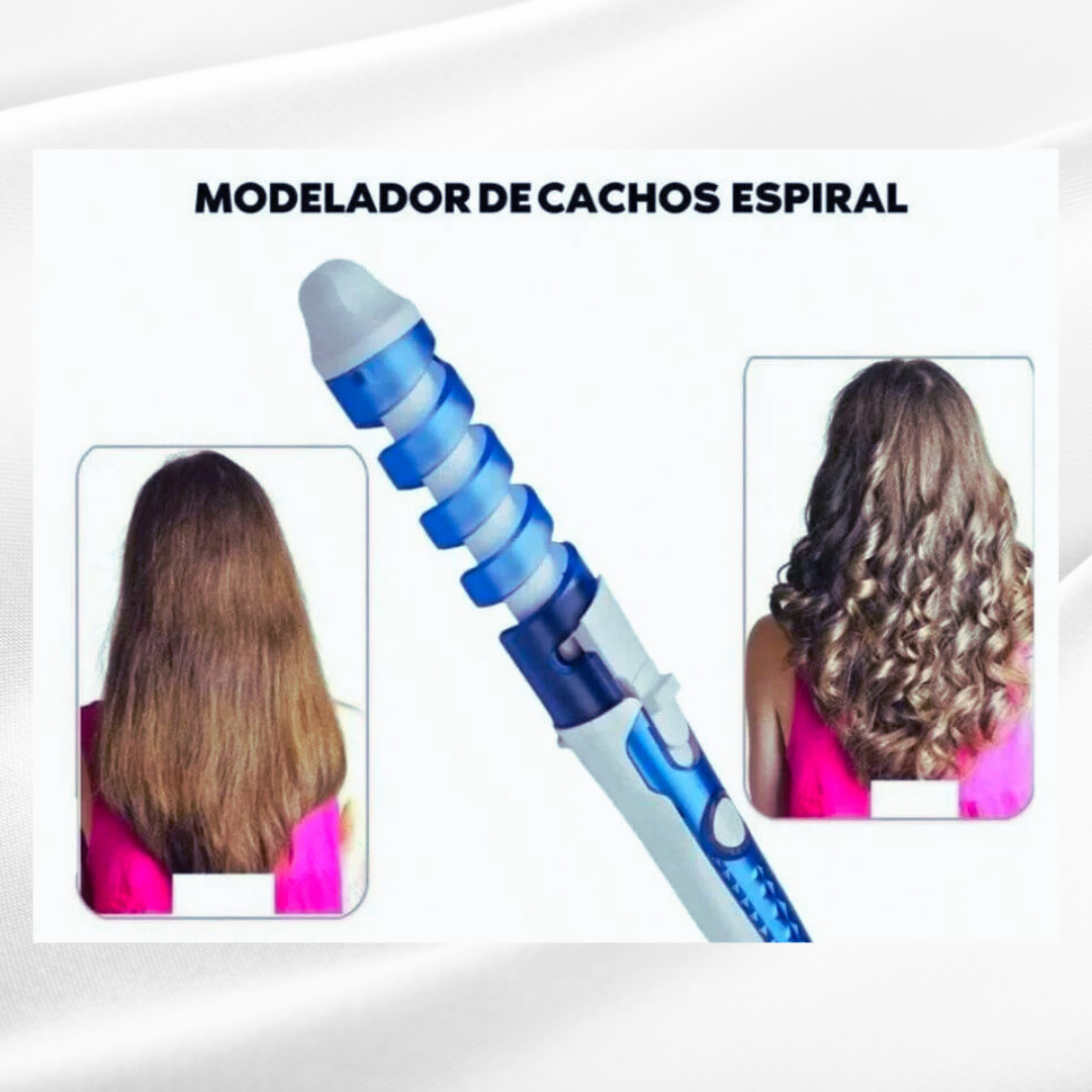 Modelador de Cachos em Espiral - Faz Cachos Profissionais