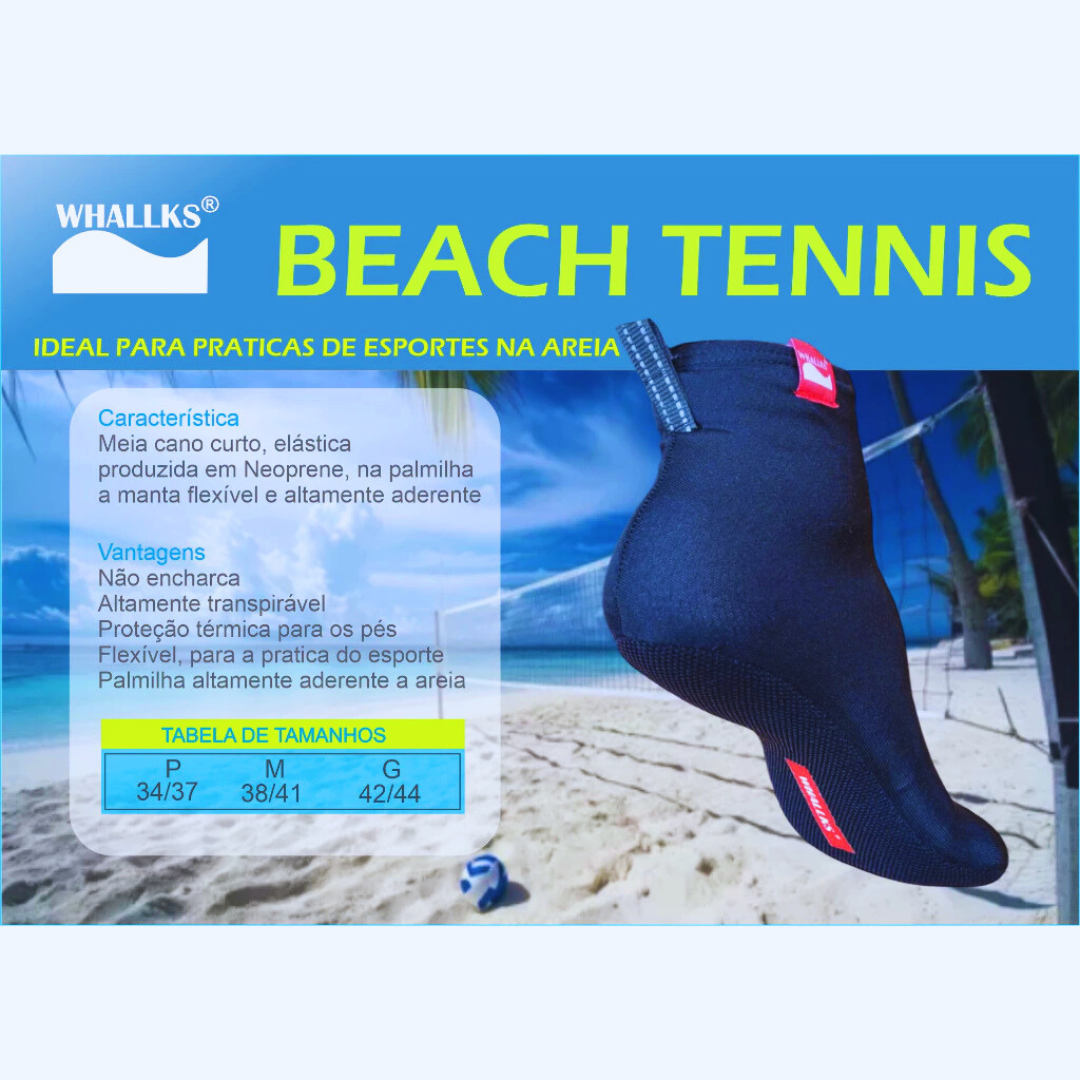 Sapatilha de Neoprene para Beach Tennis, Volei de Praia, Futvolei - Antitermica