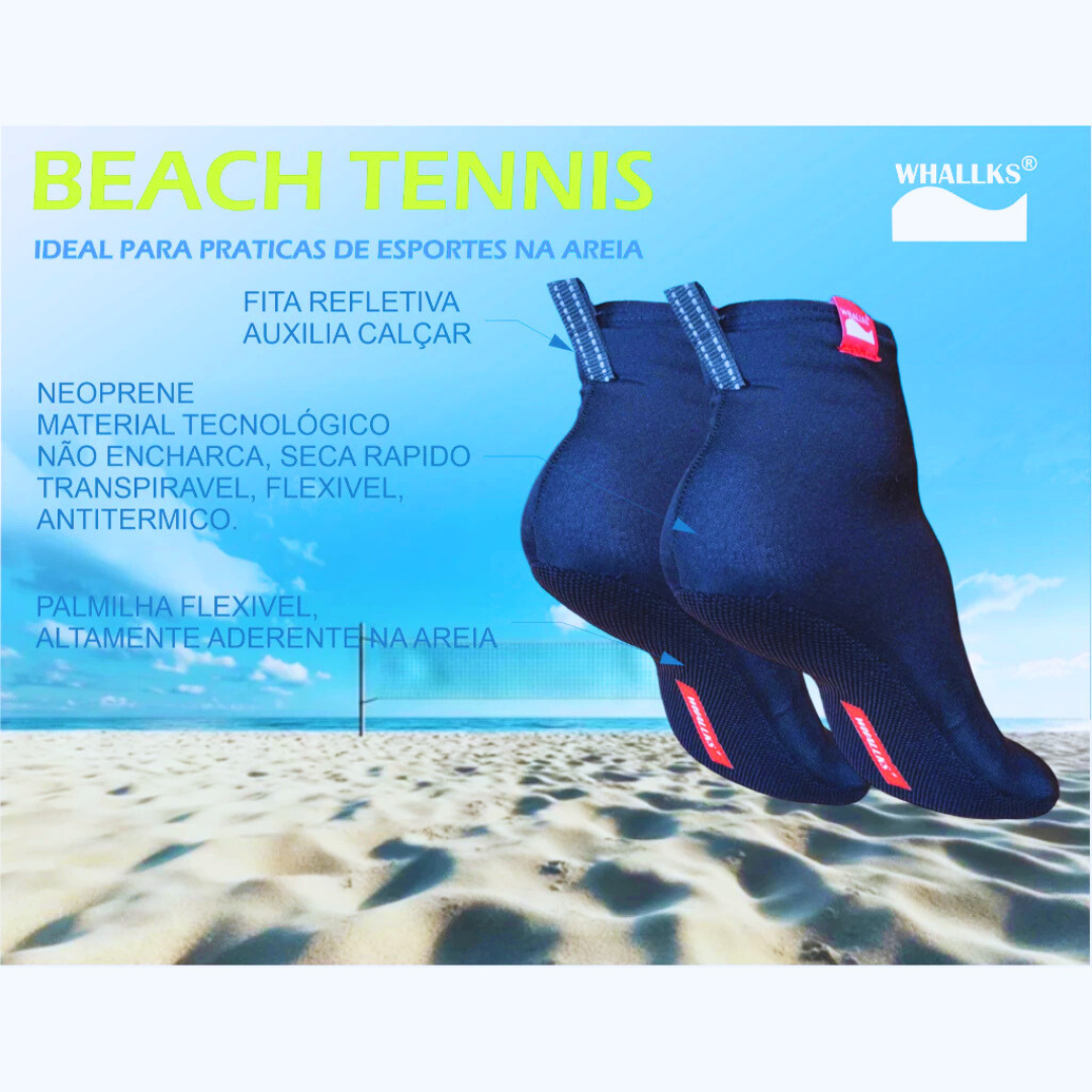 Sapatilha de Neoprene para Beach Tennis, Volei de Praia, Futvolei - Antitermica
