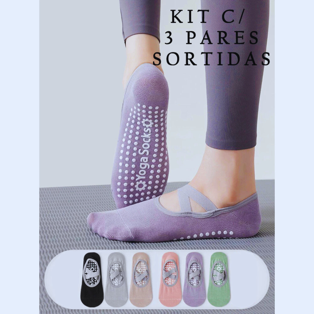 Sapatilha Antiderrapante de Yoga (ioga), Pilates para Mulheres - Infinita Saúde