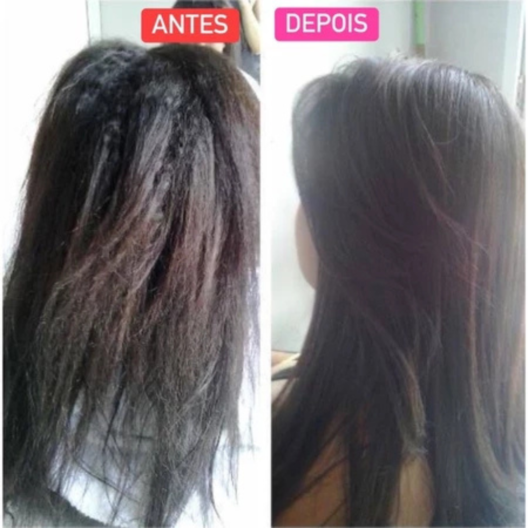 Escova Alisadora, 5 em 1 - Alisa, Hidrata, Modela, Alinha e Anti-Frizz