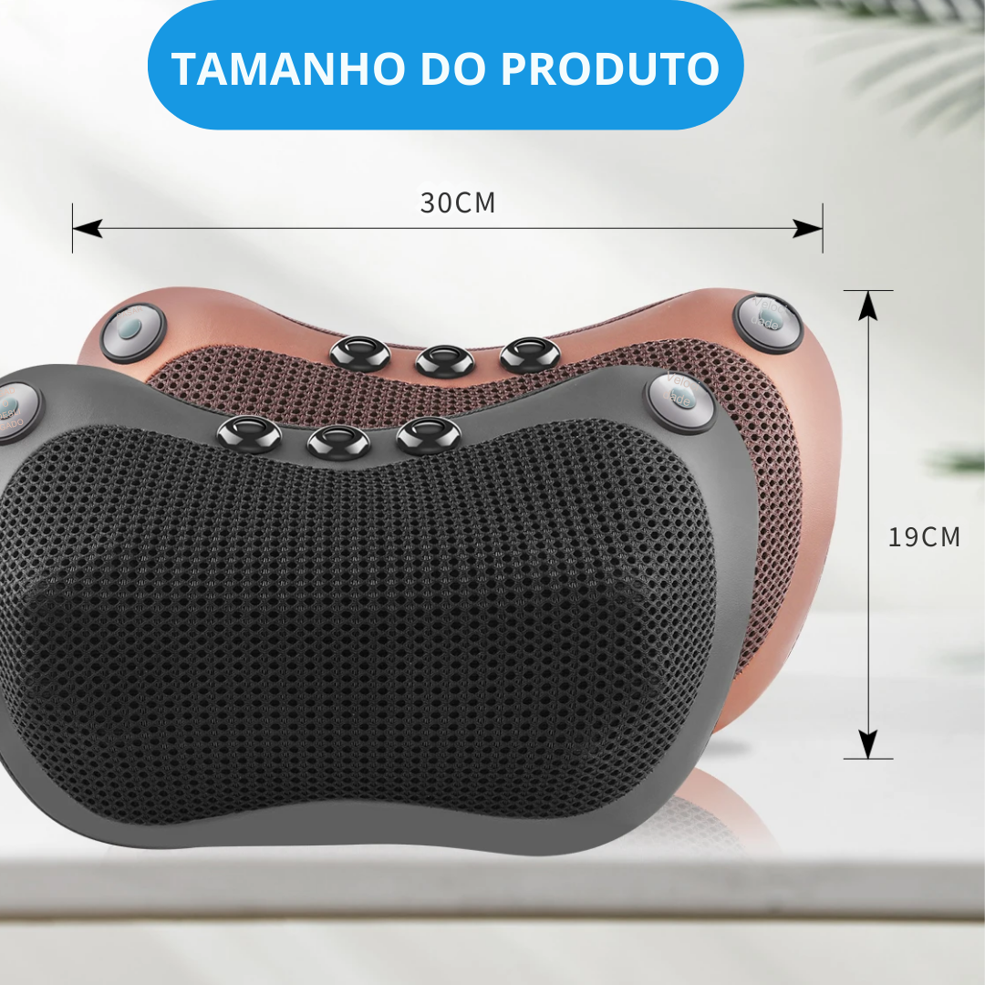 Massageador Almofada, Shiatsu, Rotativa com Infravermelho para Massagem dos Pés, Lombar e Pescoço