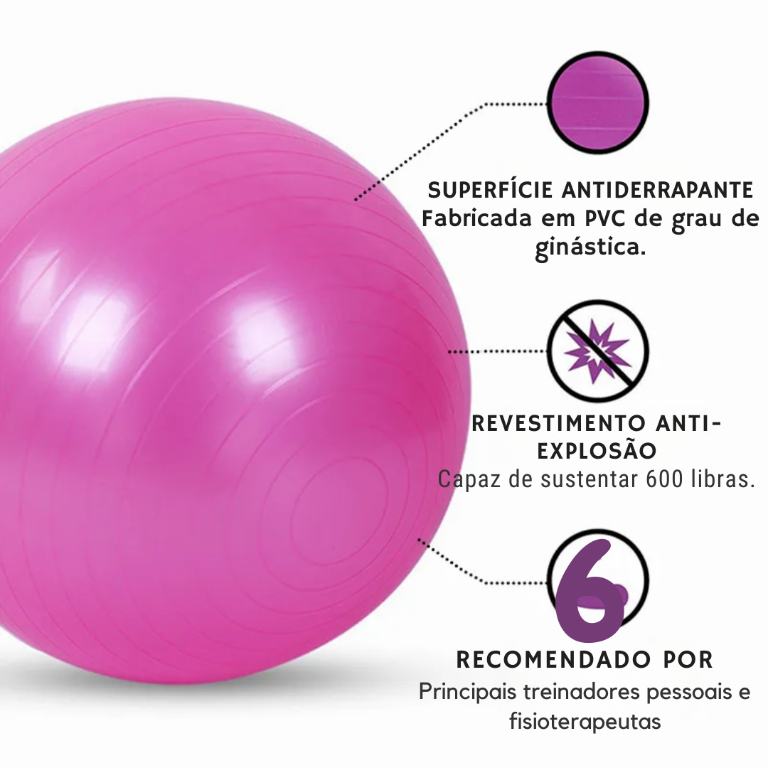 Bola de Pilates 45 cm Yoga Abdominal - Infinita Saúde