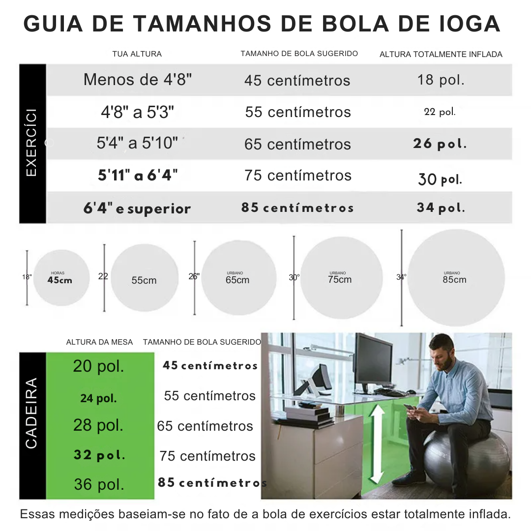 Bola de Pilates 45 cm Yoga Abdominal - Infinita Saúde