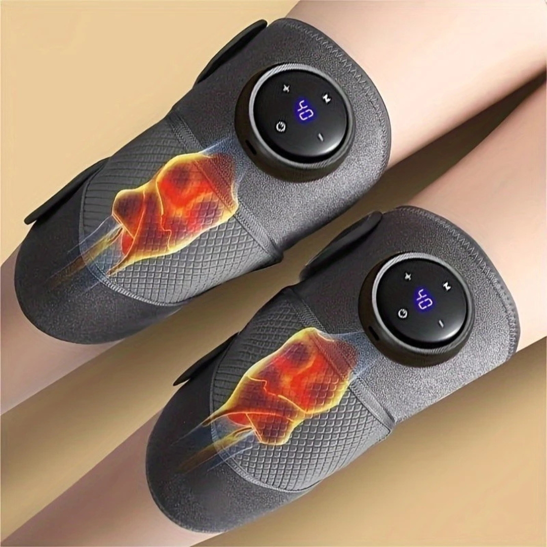 Massageador Aquecido para Joelho Cotovelo e Ombro 3 em 1 Vibrações Ajustáveis e 5 Modos de Aquecimento