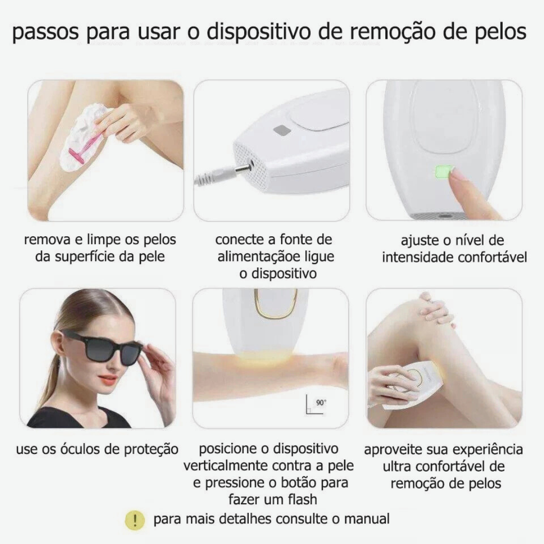 Depilador a Laser para Remoção Permanente dos Pelos