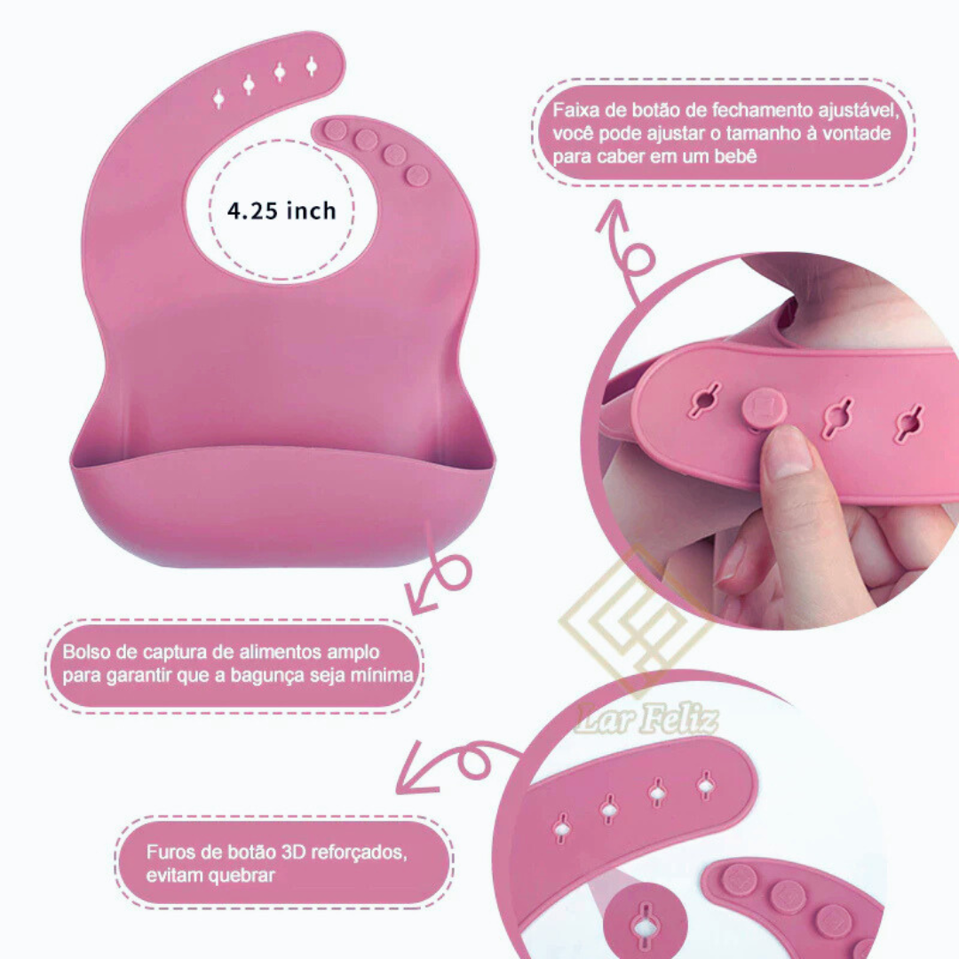 kit 8 Peças de Silicone para Alimentação de Bebês