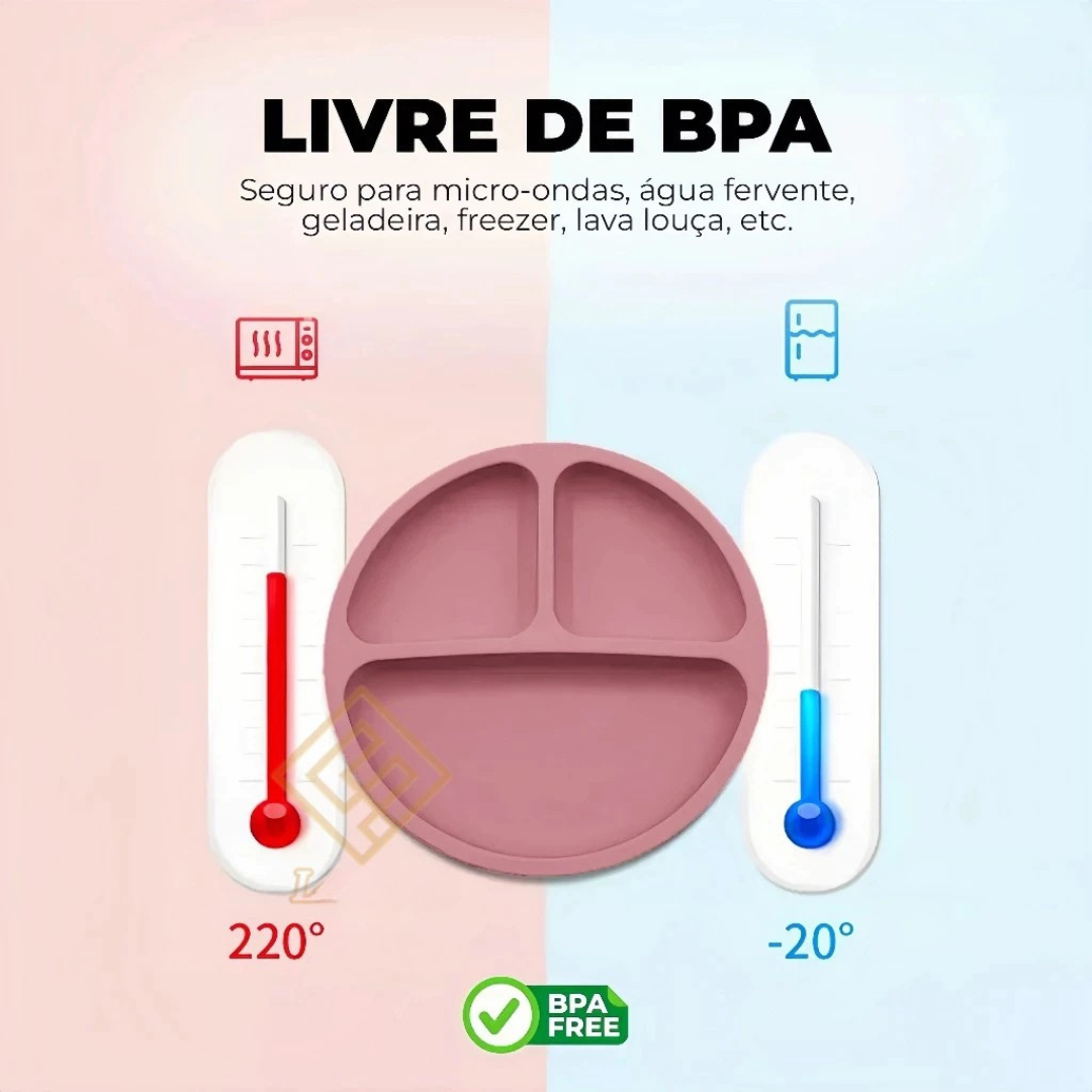 kit 8 Peças de Silicone para Alimentação de Bebês