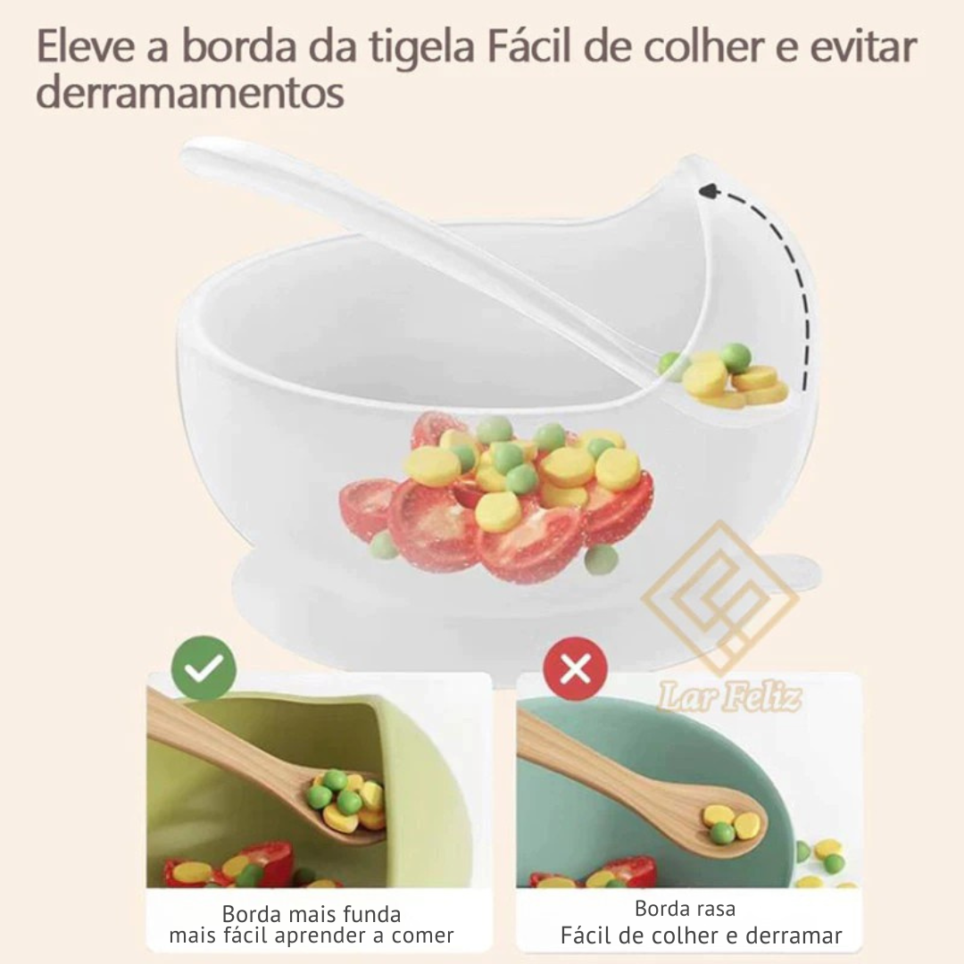 kit 8 Peças de Silicone para Alimentação de Bebês
