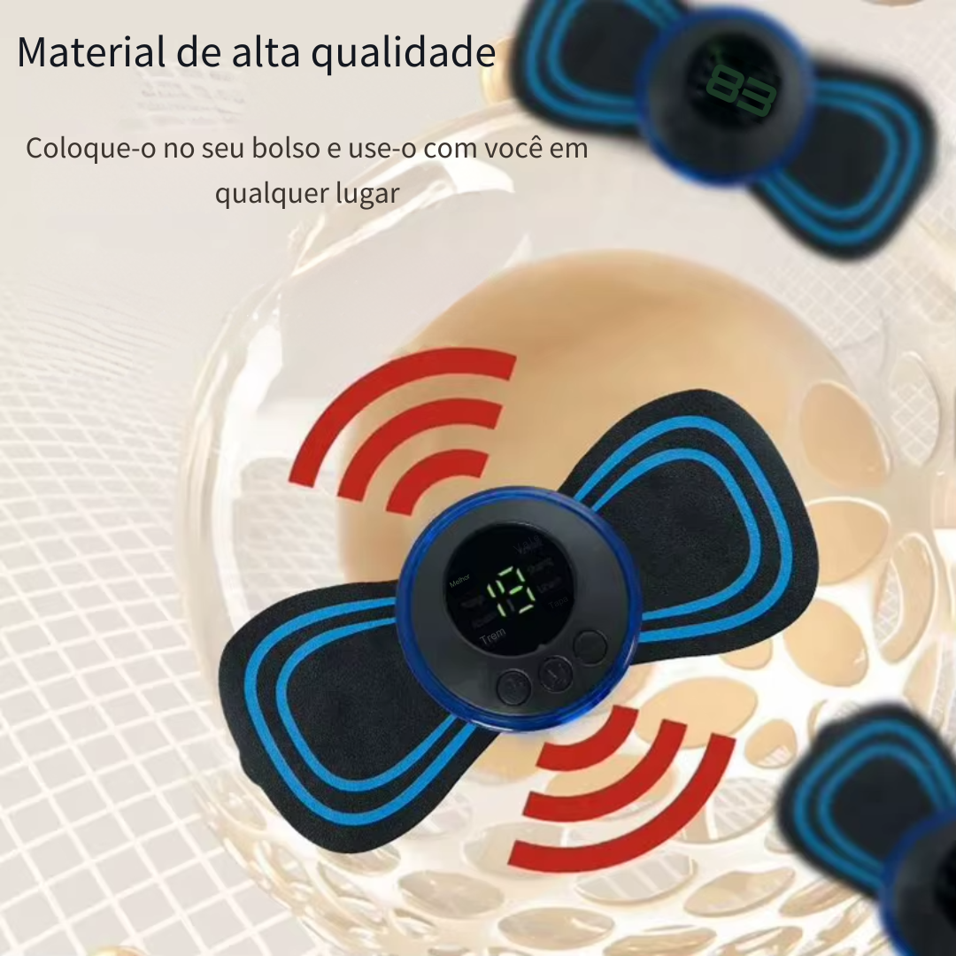 Mini Massageador Eletrico Portatil - EMS - Alivia Dores no Corpo.