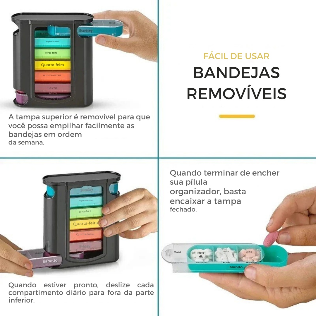 Caixa Porta Comprimidos - 7 dias Semanais