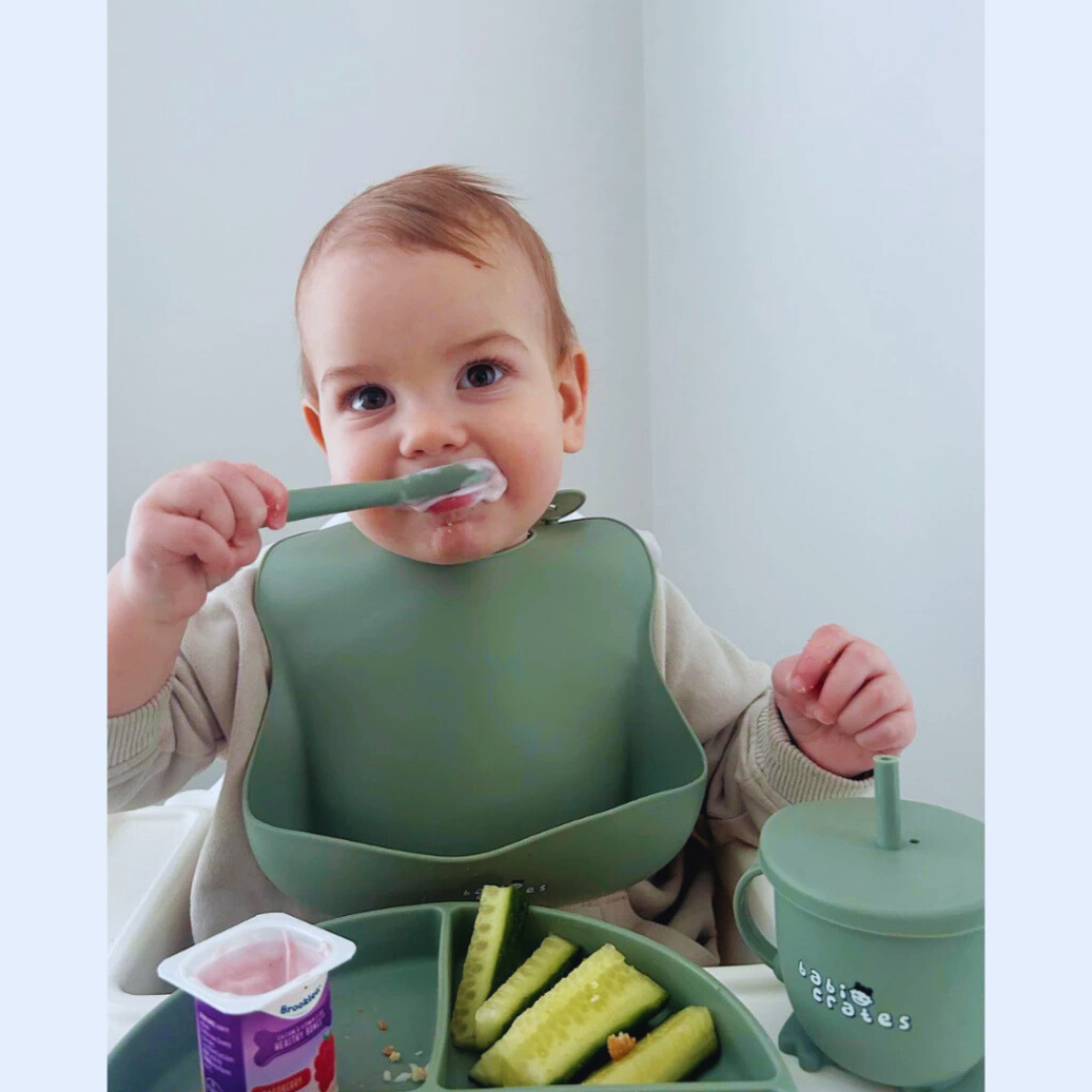 kit 8 Peças de Silicone para Alimentação de Bebês