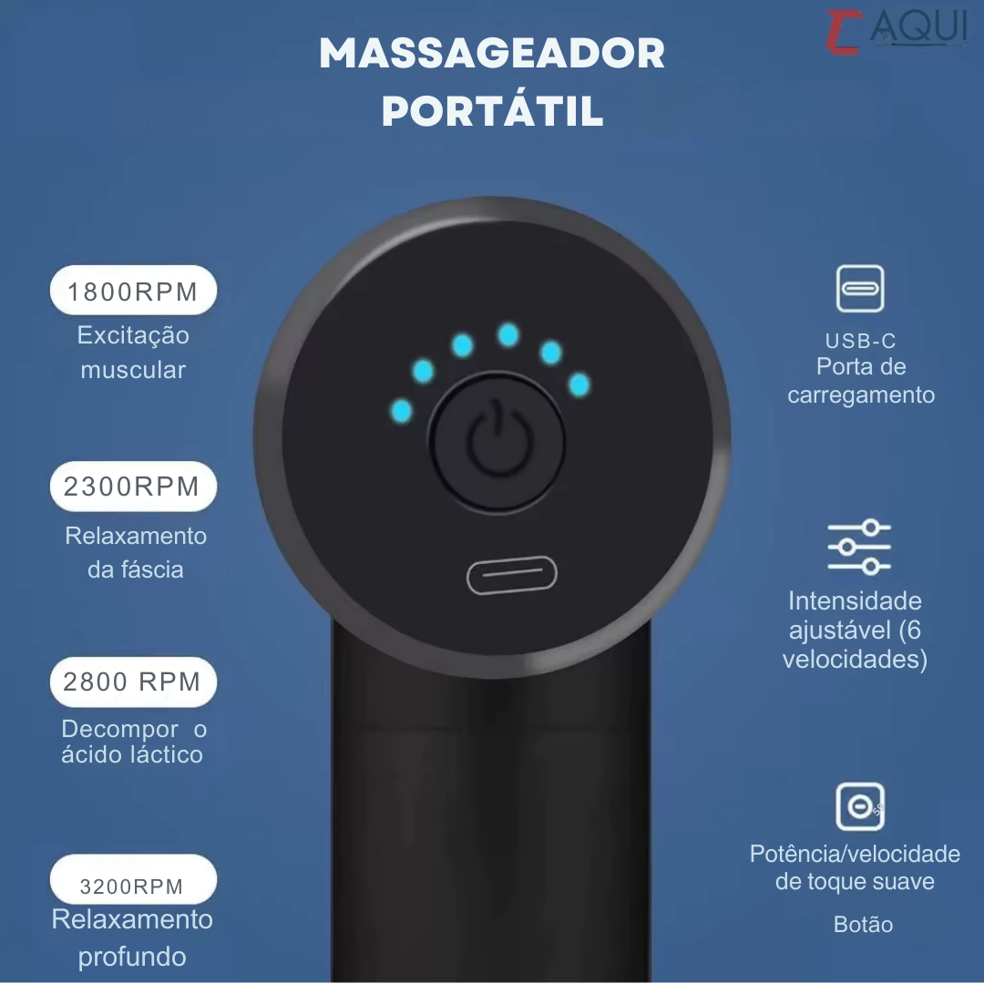 Massageador Elétrico Profissional - Portátil