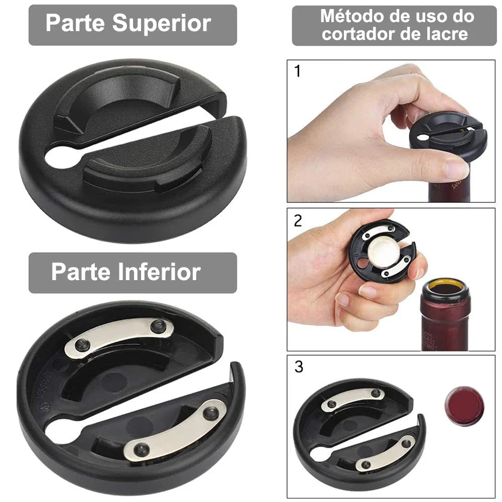 Conjunto: Abridor de Vinho Eletrico, 4-em-1