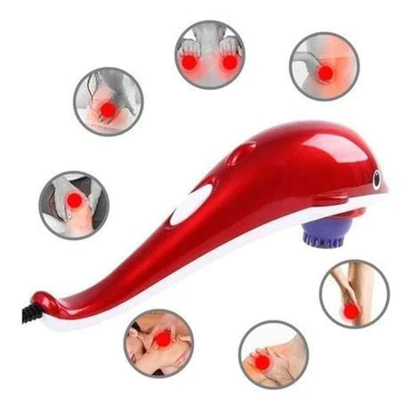 Massageador Elétrico Golfinho para Dores Muscular Corporal, dos Pés e Coluna - 110v