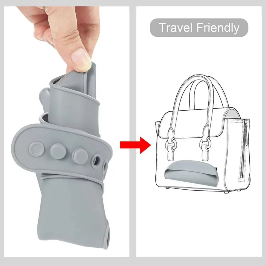 Babador de Silicone para Bebês com Bolso Pega Migalhas e Impermeável