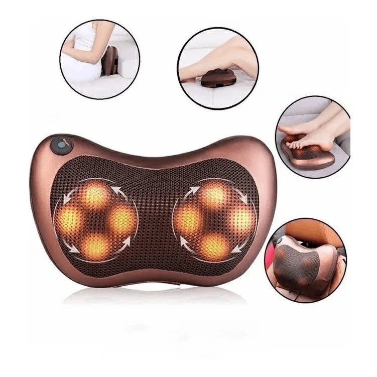 Massageador Almofada, Shiatsu, Rotativa com Infravermelho para Massagem dos Pés, Lombar e Pescoço