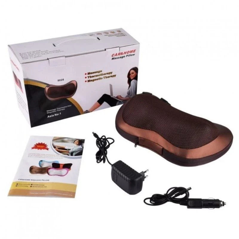 Massageador Almofada, Shiatsu, Rotativa com Infravermelho para Massagem dos Pés, Lombar e Pescoço