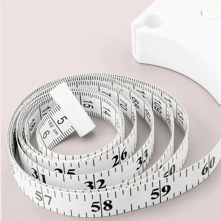 Fita Métrica de Medição Corporal 150cm Retrátil e Portátil para Academias, Fitness, Nutricionista e Esportistas