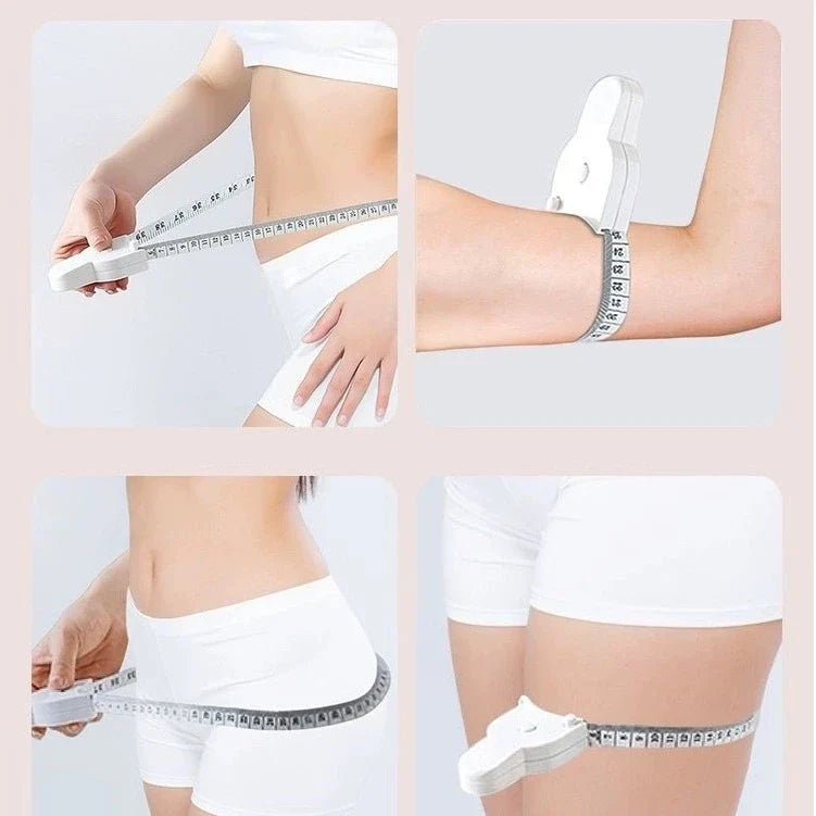 Fita Métrica de Medição Corporal 150cm Retrátil e Portátil para Academias, Fitness, Nutricionista e Esportistas