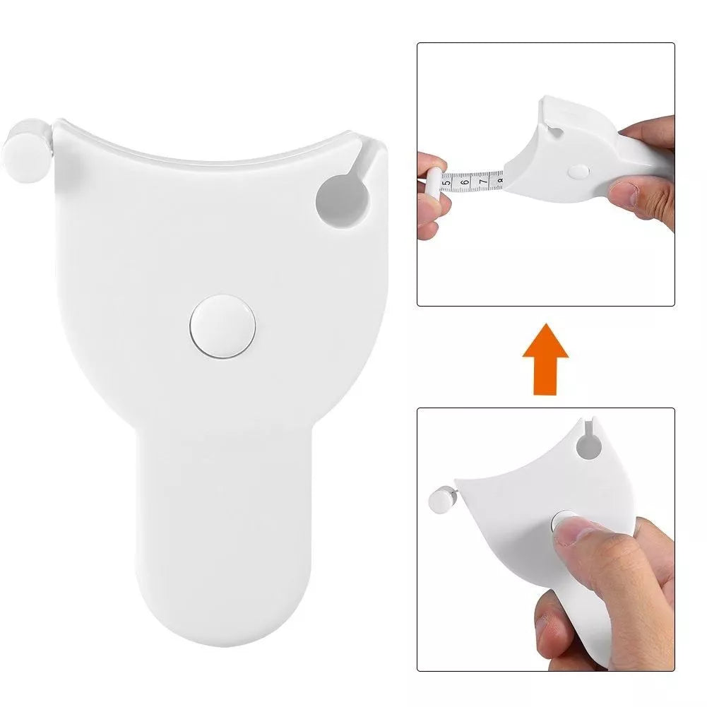 Fita Métrica de Medição Corporal 150cm Retrátil e Portátil para Academias, Fitness, Nutricionista e Esportistas