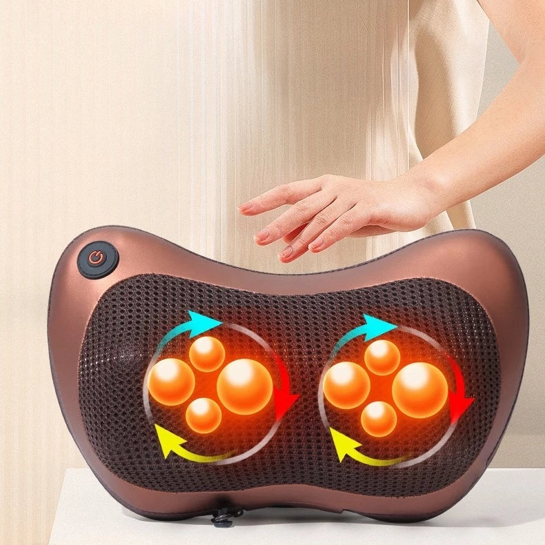 Massageador Almofada, Shiatsu, Rotativa com Infravermelho para Massagem dos Pés, Lombar e Pescoço
