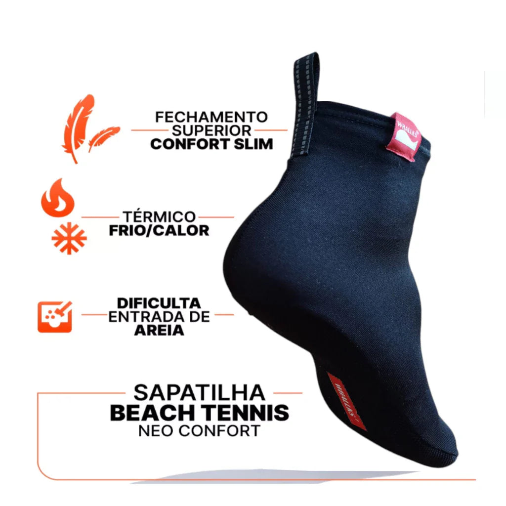 Sapatilha de Neoprene para Beach Tennis, Volei de Praia, Futvolei - Antitermica