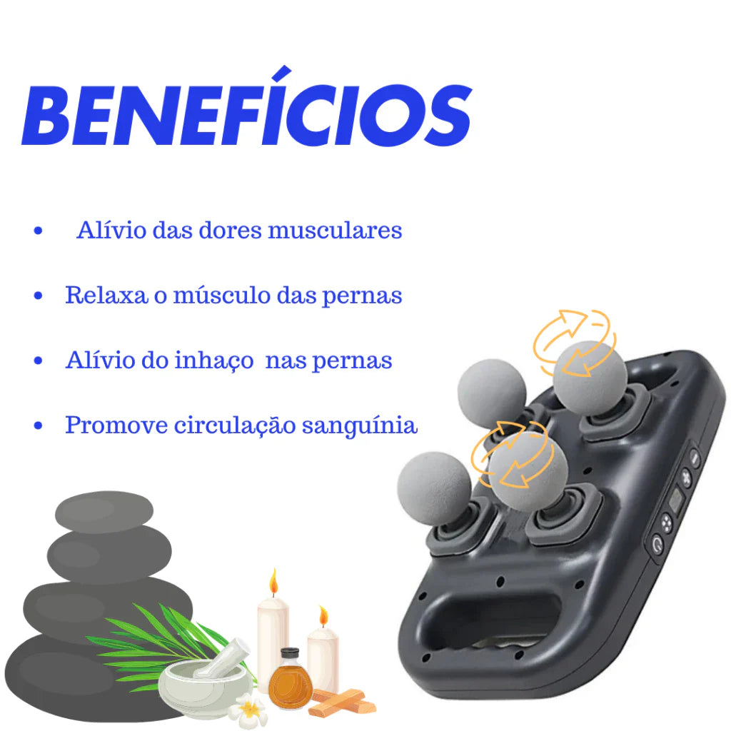 Novo Massageador para Tecido profundos com 6 pontos de Massagem
