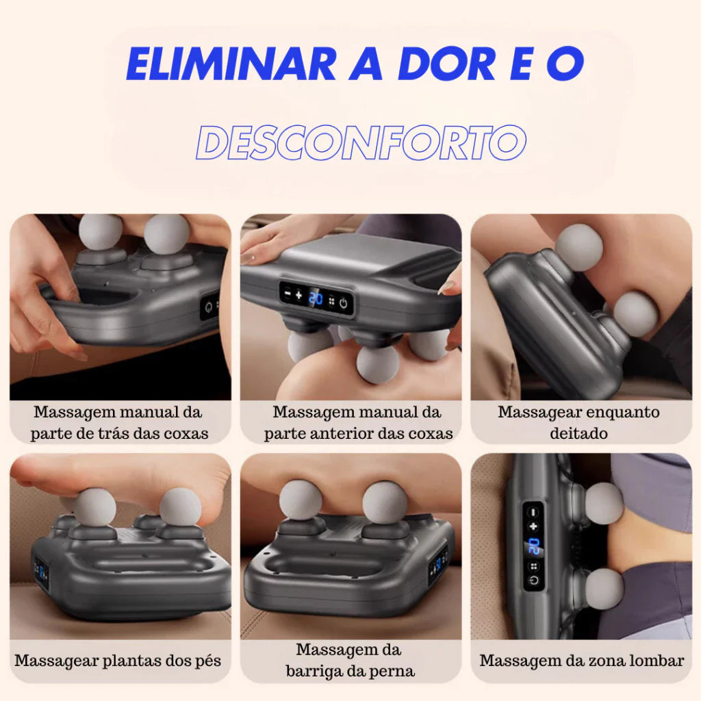 Novo Massageador para Tecido profundos com 6 pontos de Massagem
