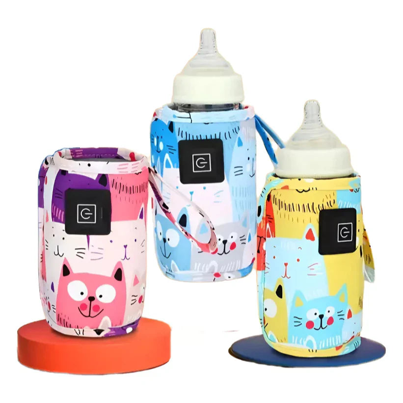Aquecedor de Mamadeira com 3 Niveis de Regulagem - Carregamento USB Carro/PortĂĄtil.