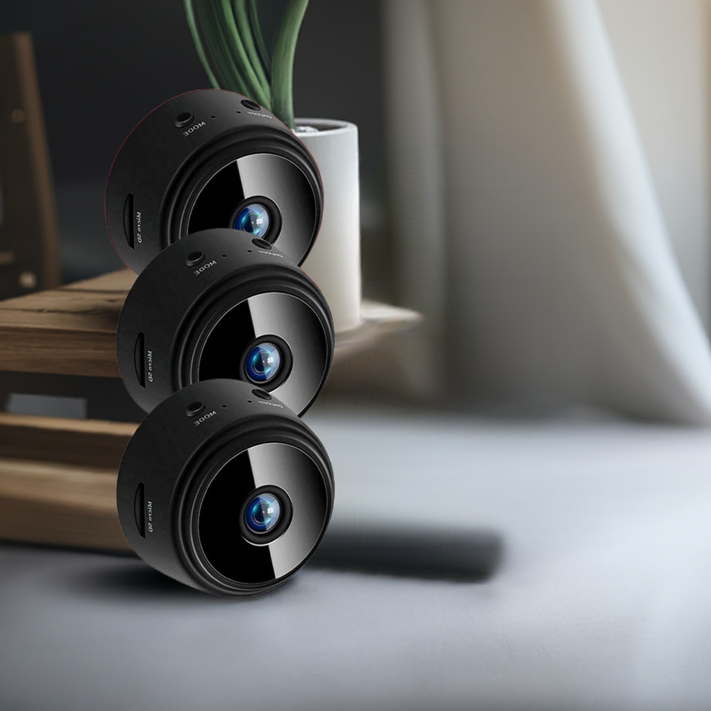 Kit de 3 Mini Câmeras WiFi, com Gravador De Vídeo 1080P.