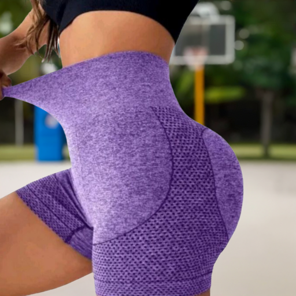 Short Feminino: Academia, Corrida, Treino - Cor Roxo, Tamanho Único ajusta ao corpo