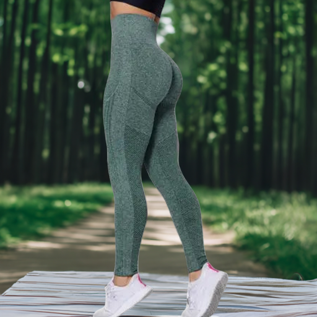 Calça Legging Feminina: Academia, Corrida, Treino - Cor Verde, Tamanho único ajusta ao corpo
