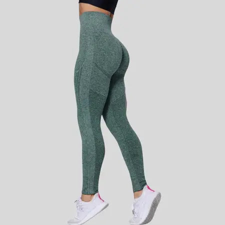Calça Legging Feminina: Academia, Corrida, Treino - Cor Verde, Tamanho único ajusta ao corpo